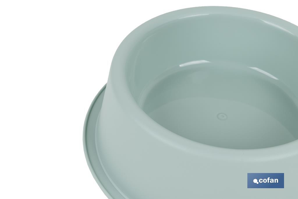 Round food bowl for pets | Available in 2 colours | Size: 24.5 x 7.5cm - Cofan