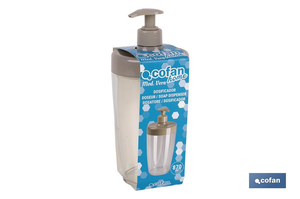 Dispenser per sapone | Due colori | Capacità da 870 ml - Cofan