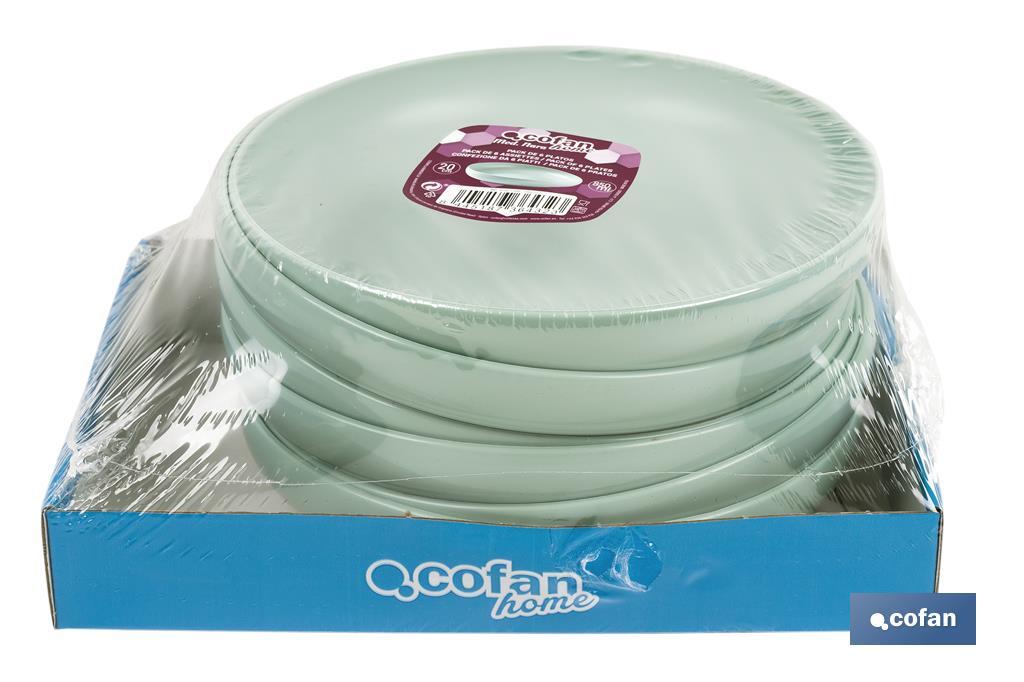 Round plates | Available in two colours | Capacity: 850ml - Cofan