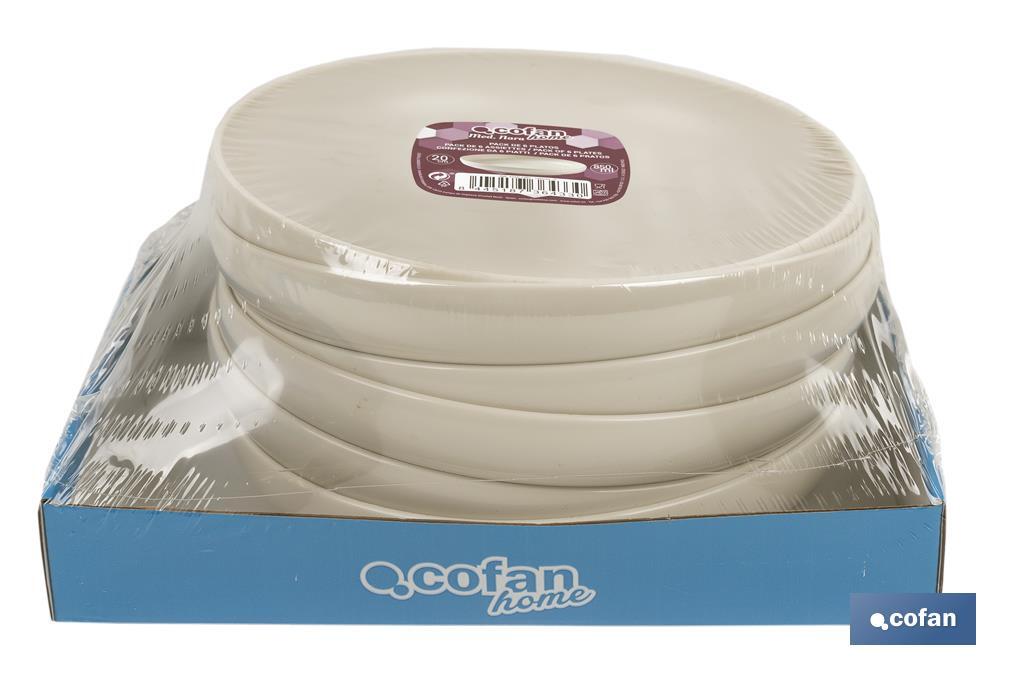 Round plates | Available in two colours | Capacity: 850ml - Cofan