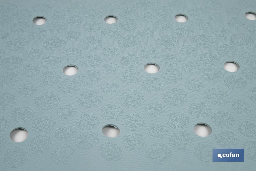 Tappetino da bagno rettangolare | Ideale per doccia o vasca | Superficie antiscivolo | Vari colori | Dimensioni: 36 x 72 cm - Cofan