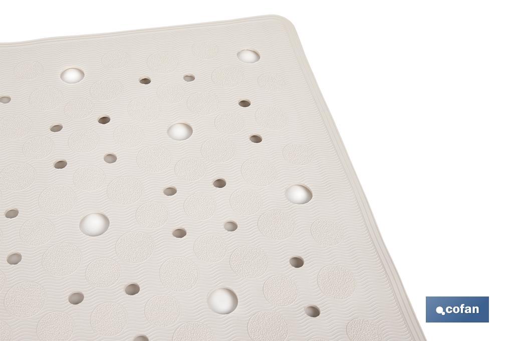 Square shower mat | Suitable for shower tray or bathtub | Non-slip mat | Available in various colours | Size: 53 x 53cm - Cofan