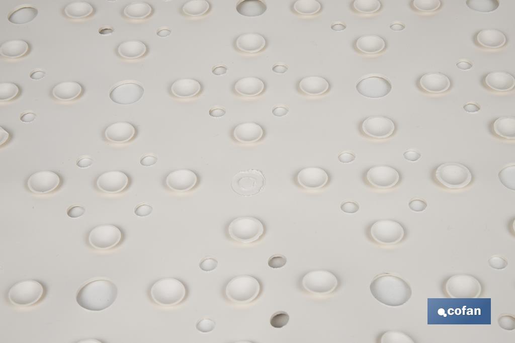 Tapis de bain carré | Idéal pour baignoire ou douche | Surface antidérapante | Différentes couleurs | Dimensions : 53 x 53 cm - Cofan