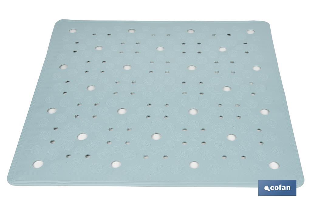 Square shower mat | Suitable for shower tray or bathtub | Non-slip mat | Available in various colours | Size: 53 x 53cm - Cofan
