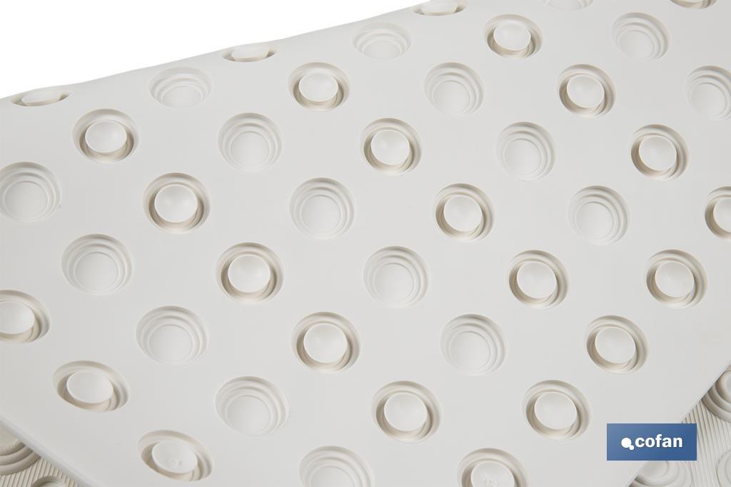 Tapete de banho quadrado | Adequado para banheira ou duche | Superfície antiderrapante | Várias cores | Medidas: 60 x 60 cm - Cofan