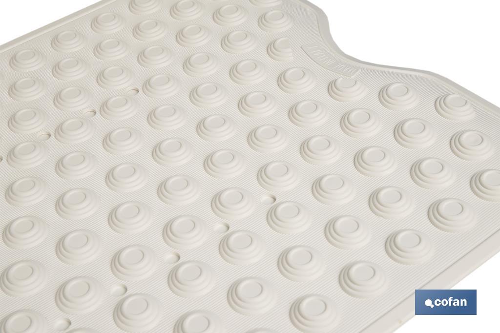 Rectangular bath mat | Suitable for shower tray or bathtub | Non-slip mat | Available in various colours | Size: 40 x 104cm - Cofan