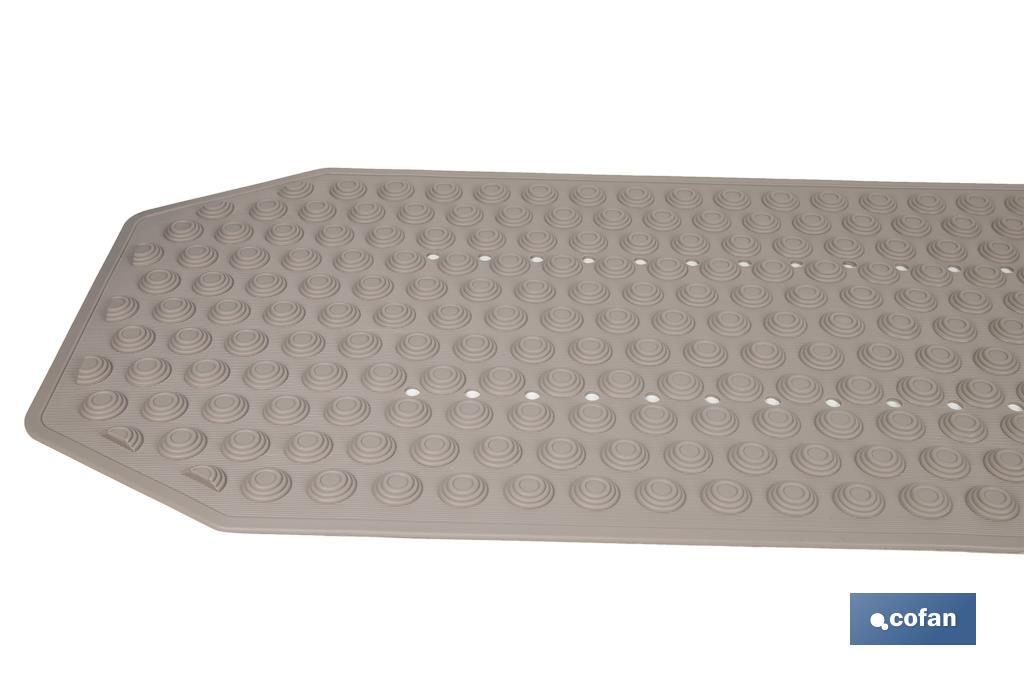 Rectangular bath mat | Suitable for shower tray or bathtub | Non-slip mat | Available in various colours | Size: 40 x 104cm - Cofan