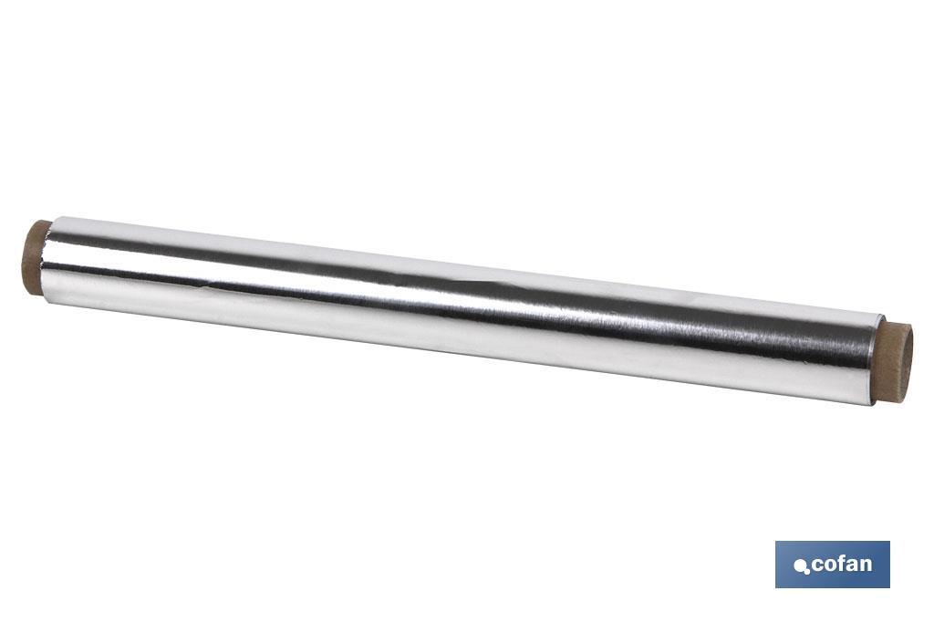 Household aluminium foil roll | Size: 16, 30 or 50m | 30cm width | Box with cutting edge | Non-stick | Multipurpose - Cofan