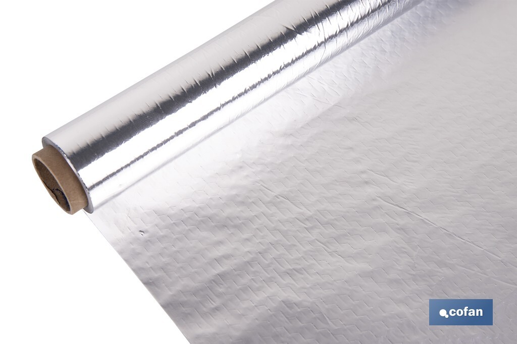 Household aluminium foil roll | Size: 16, 30 or 50m | 30cm width | Box with cutting edge | Non-stick | Multipurpose - Cofan