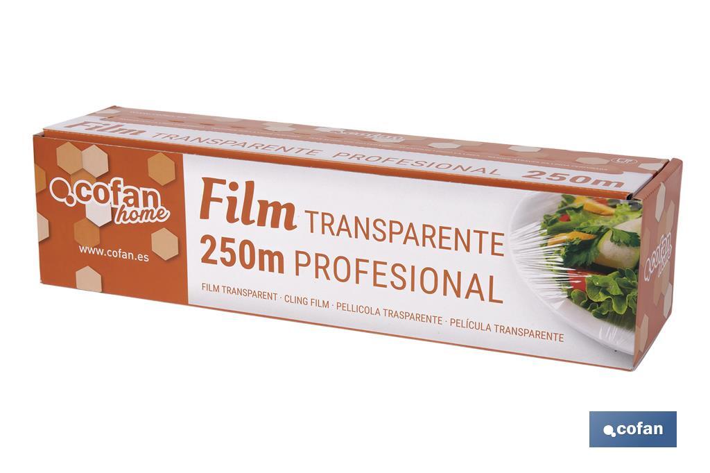 Film Transparente para uso profesional | Estuche con sierra de corte| Especial para usar en cocina - Cofan