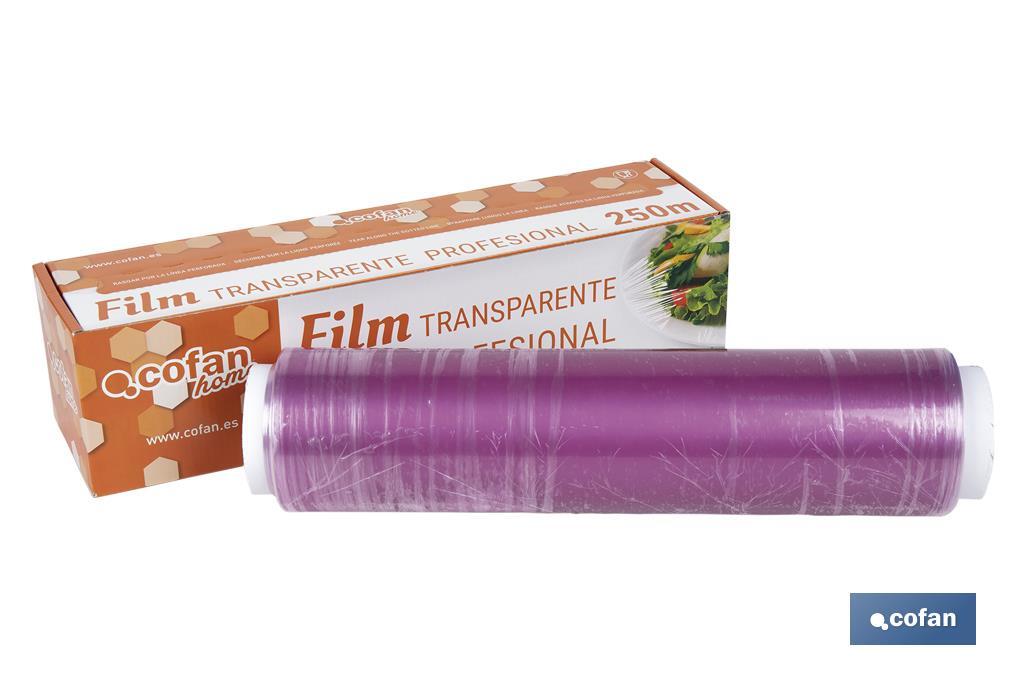 Film Transparente para uso profesional | Estuche con sierra de corte| Especial para usar en cocina - Cofan