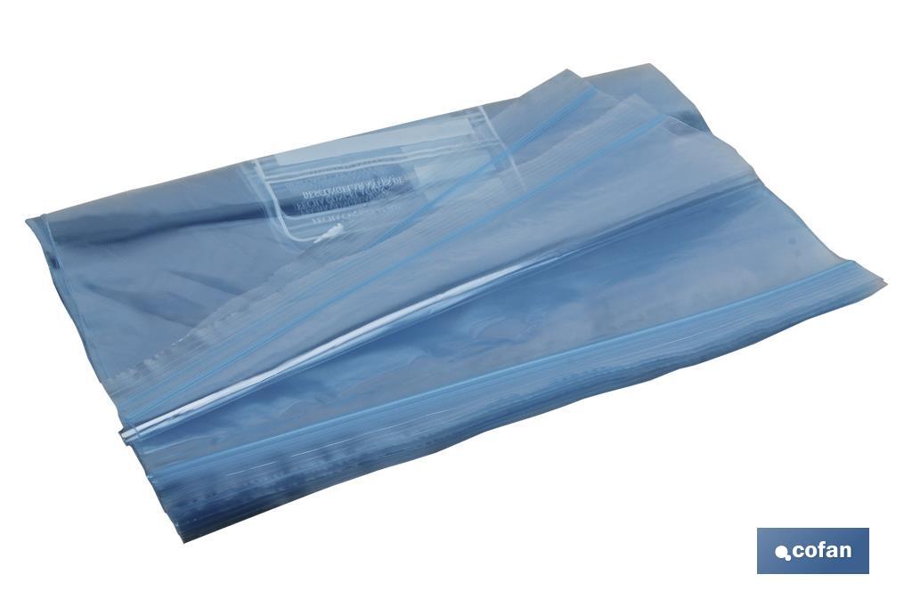 Zipper food storage bags | Medium size | Size: 27 x 28cm | Box of 15 pieces - Cofan
