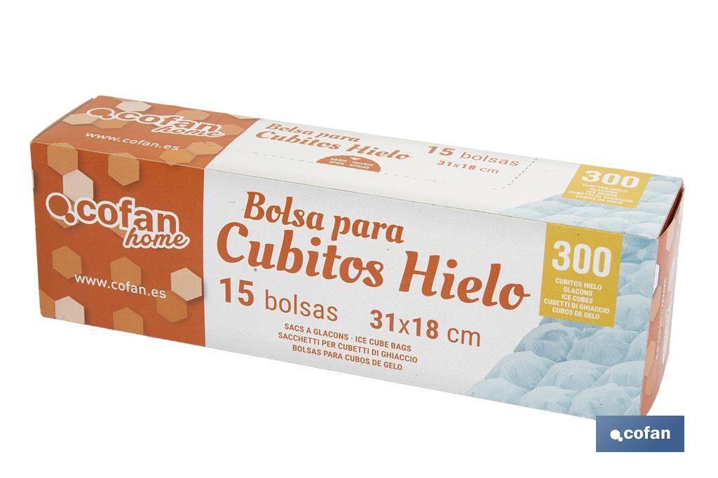 Ice cube bags | Size: 25 x 18.7cm | Box of 10 pieces - Cofan