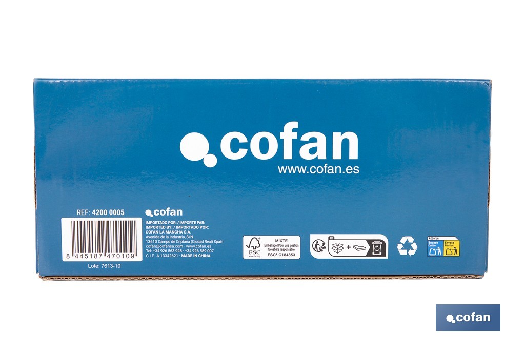 Grifo de cocina monomando con maneta higiénica | Adecuado para hostelería y centros sanitarios | Acabado cromado - Cofan