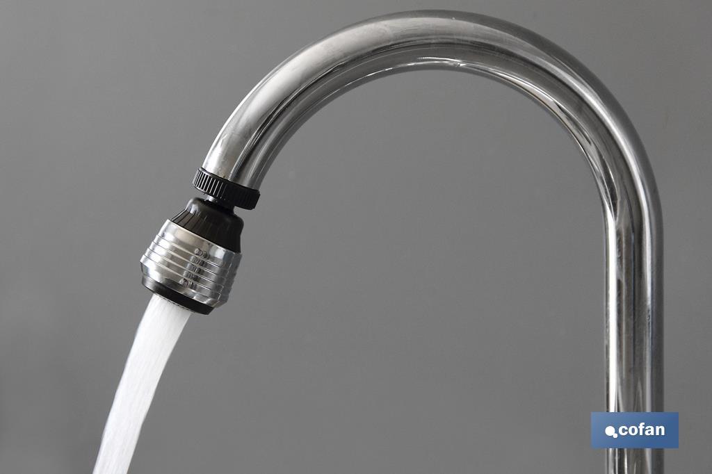 Grifo Borboteado | 2 Funciones | Con Filtro Aireador y Sistema de Ahorro de Agua | Medida 3,8 cm - Cofan