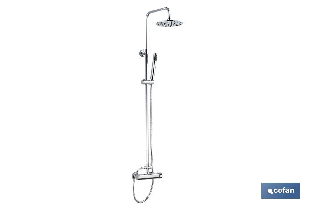 Shower column with mixer tap | 5 Pieces | Chrome-plated ABS - Cofan