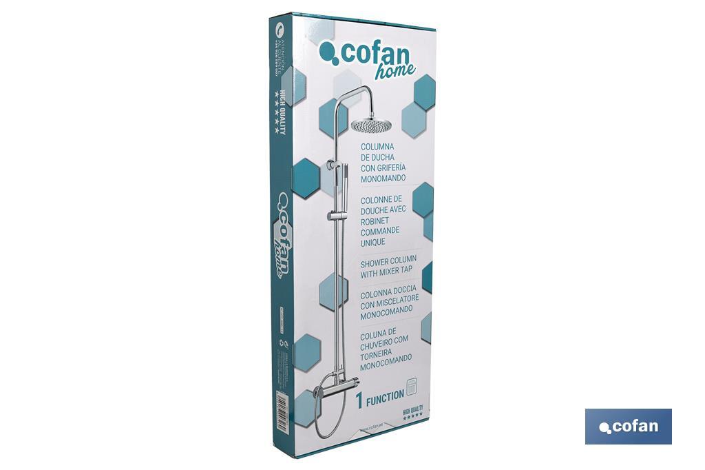Columna de Ducha con Grifería Monomando | 5 Piezas |Fabricado en ABS Cromado - Cofan