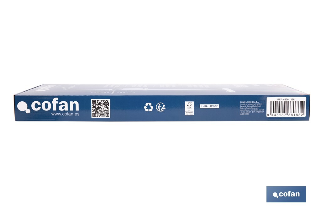 Shower column with single-handle tap | Square overhead shower head | Adjustable in height - Cofan