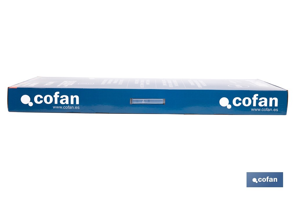 Shower column with single-handle tap | Square overhead shower head | Adjustable in height - Cofan