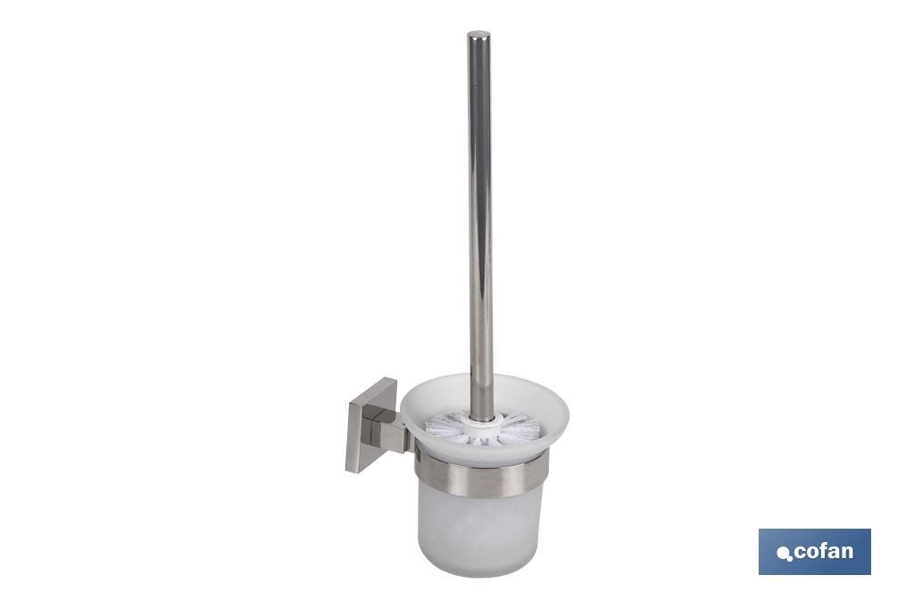 Round toilet brush holder | Madeira Model | 304 stainless steel | Polished finish - Cofan