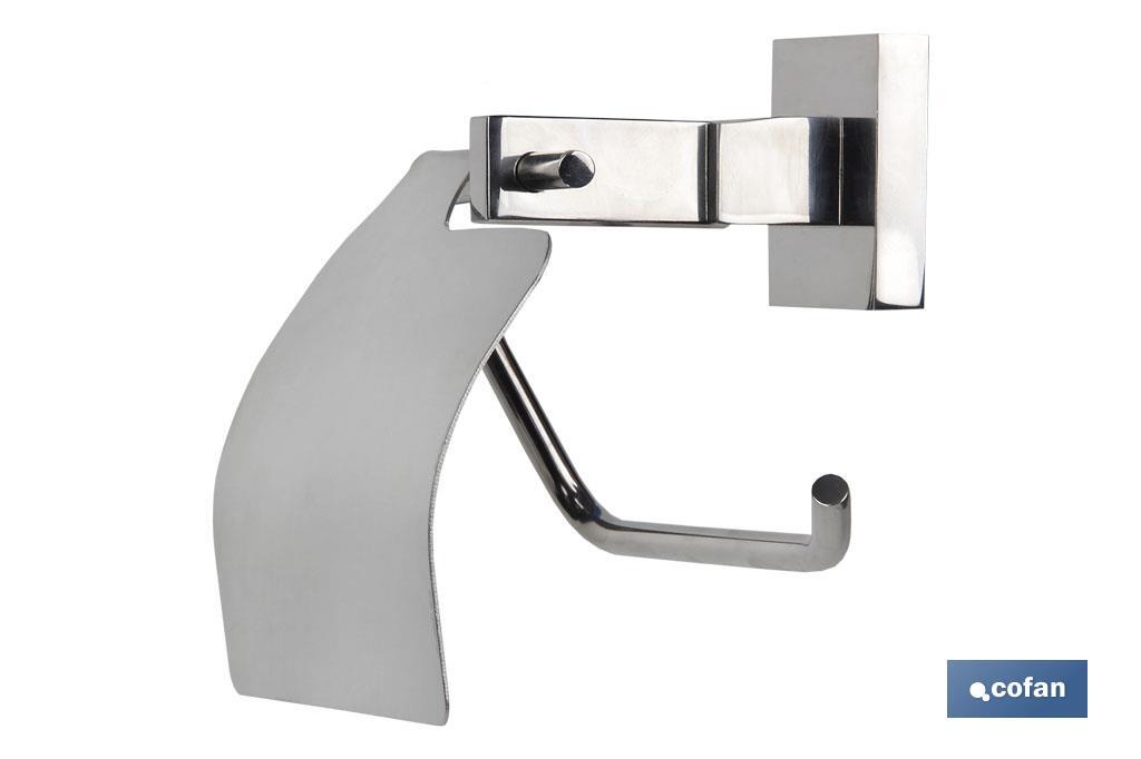 Toilet paper holder | Marvao Model | 304 stainless steel | Polished finish | Size: 15.4 x 14.4 x 7.5cm - Cofan