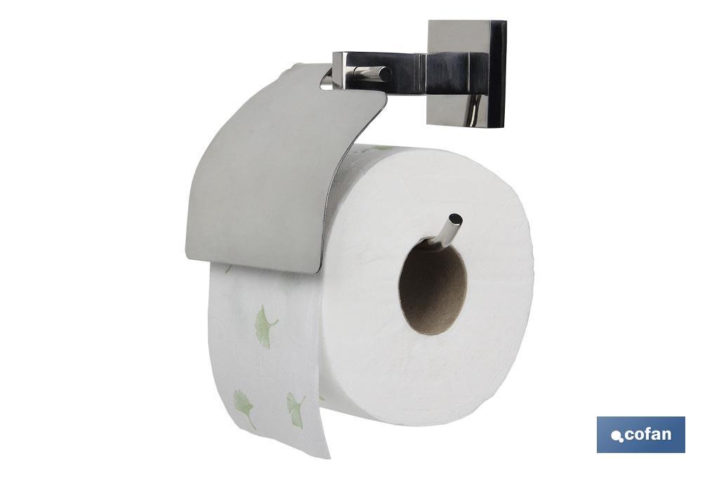 Portarrollos de papel Higiénico | Modelo Marvao | En Acero Inoxidable 304 Brillo | Medida 22 x 10 x 6 cm - Cofan