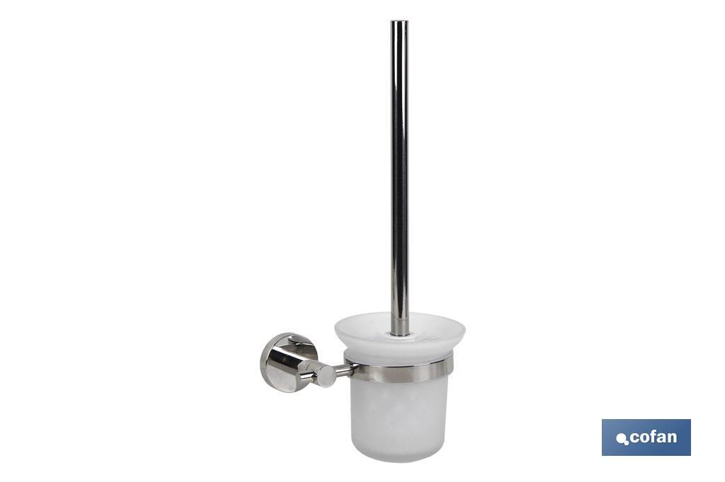Round toilet brush holder | Lagoa Model | 304 stainless steel | Polished finish - Cofan