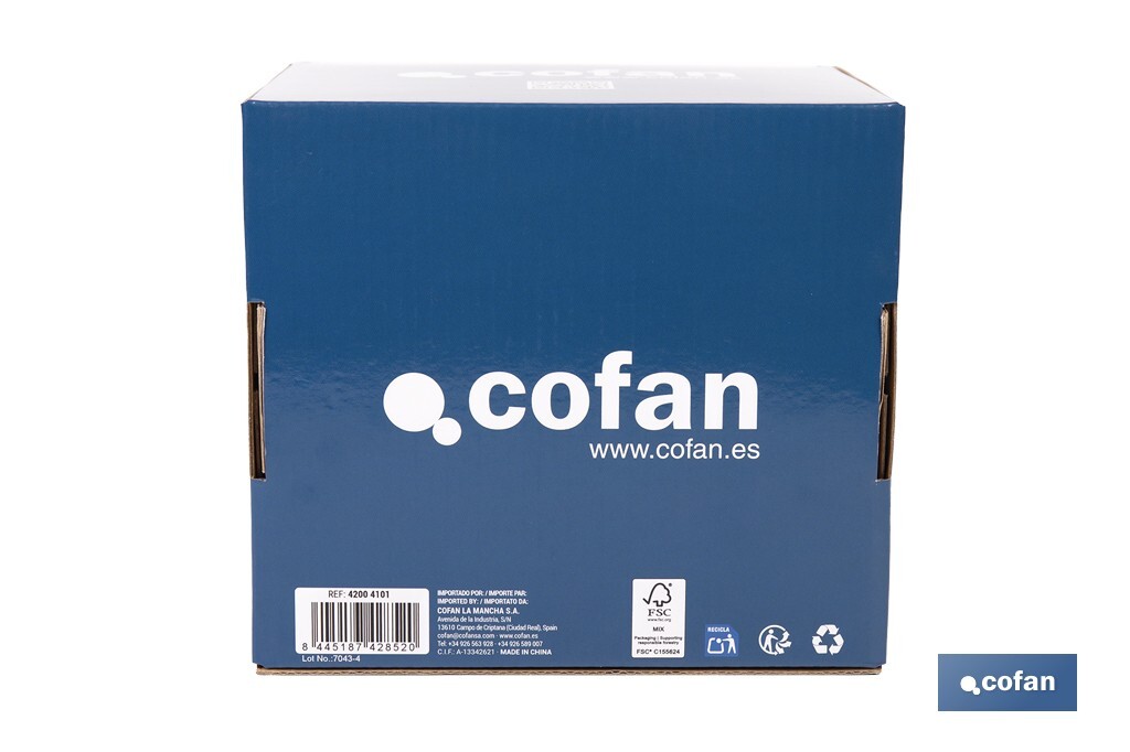 Rociador de ducha de alta presión con acabado en negro | Incluye filtro de 15 etapas | Rotación 360° | Fácil instalación y ahorro de agua - Cofan