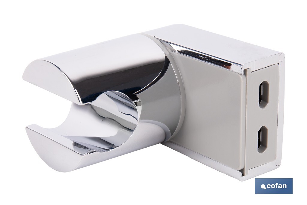 Soporte de ducha para pared | Material: ABS resistente | Soporte ajustable | Disponible en acabado cromado - Cofan