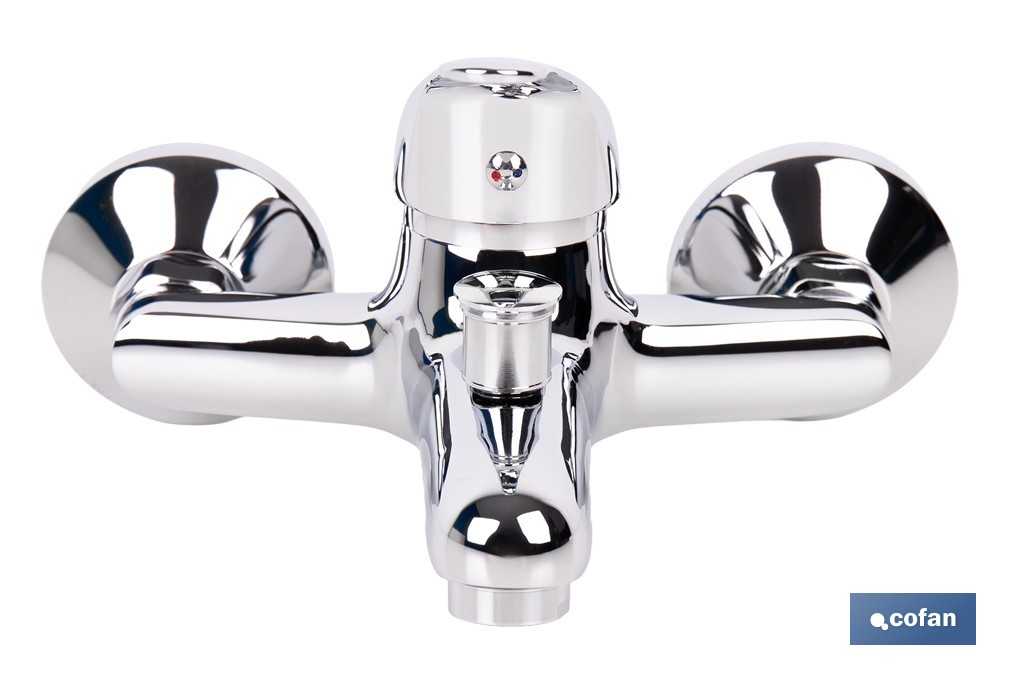 Grifo monomando para bañera con acabado cromado | Incluye cartucho cerámico de 40 mm | Gama Ölfus - Cofan