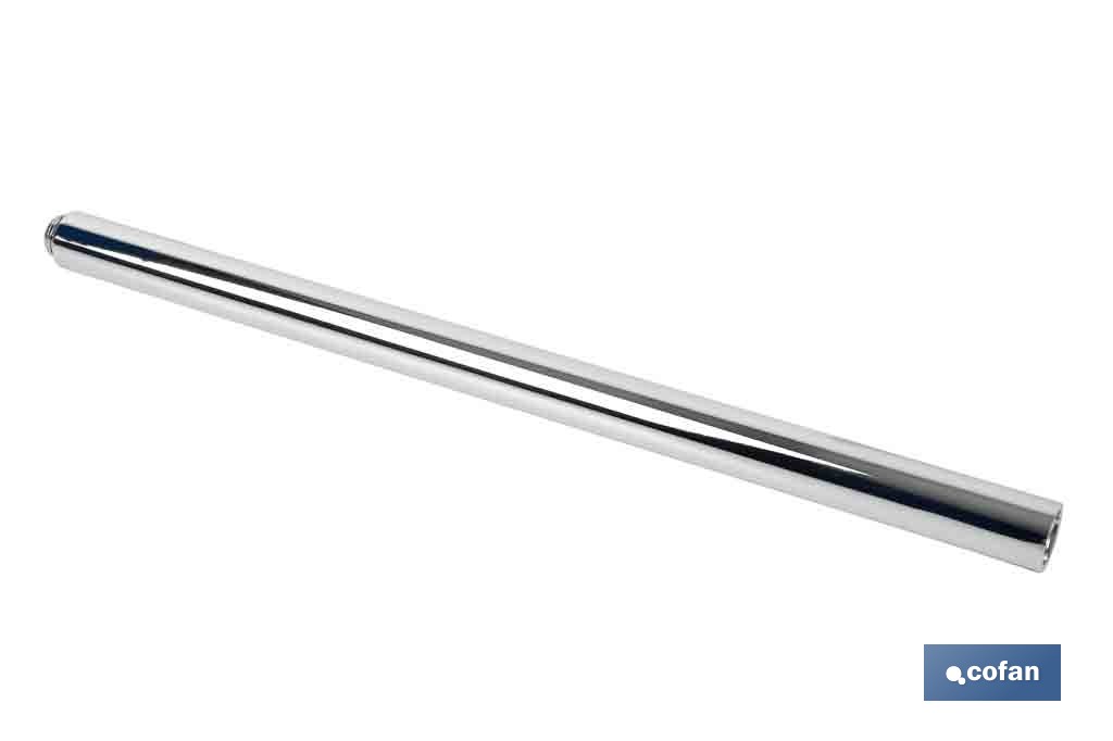 Tubo alargador de ducha de acero inoxidable | Diámetro exterior: Ø24 mm | Disponible en diferentes acabados y longitudes - Cofan