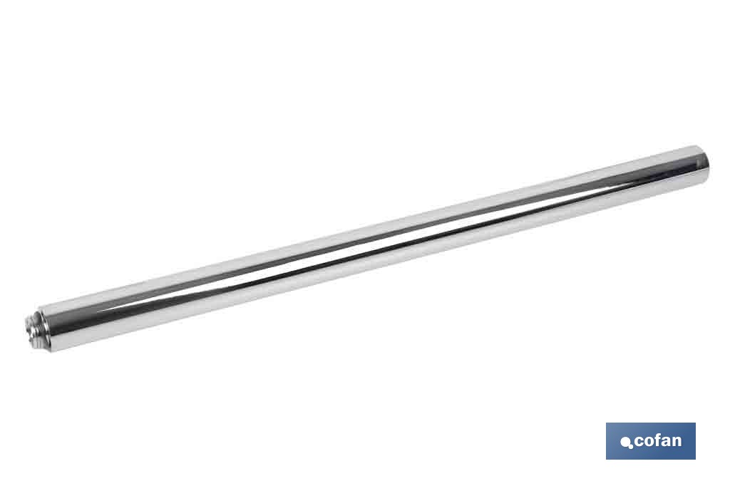 Tubo alargador de ducha de acero inoxidable | Diámetro exterior: Ø24 mm | Disponible en diferentes acabados y longitudes - Cofan