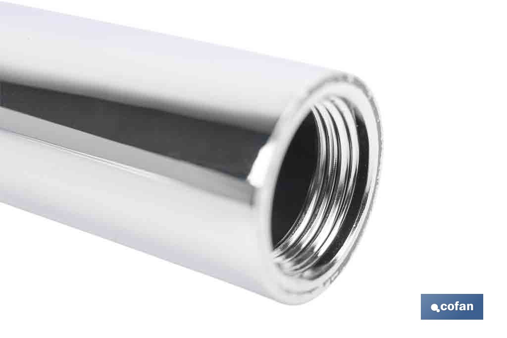 Tubo alargador de ducha de acero inoxidable | Diámetro exterior: Ø24 mm | Disponible en diferentes acabados y longitudes - Cofan