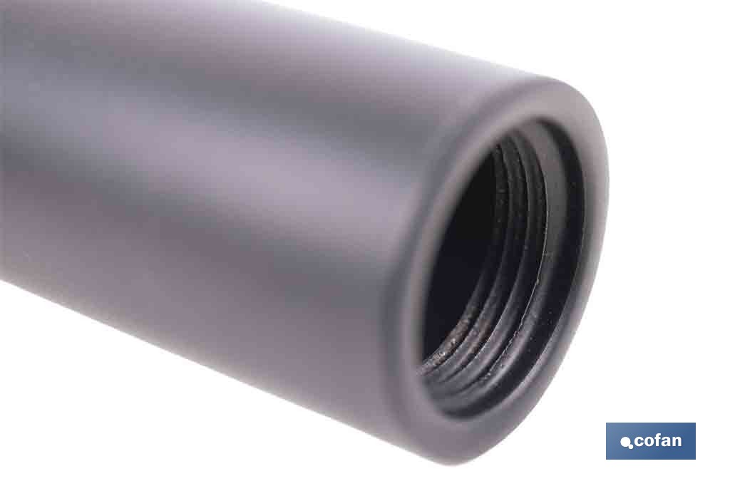 Tubo alargador de ducha de acero inoxidable | Diámetro exterior: Ø24 mm | Disponible en diferentes acabados y longitudes - Cofan
