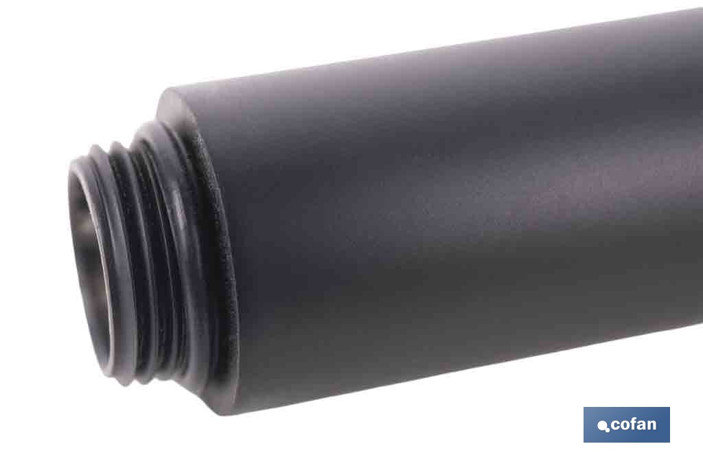 Tubo alargador de ducha de acero inoxidable | Diámetro exterior: Ø24 mm | Disponible en diferentes acabados y longitudes - Cofan
