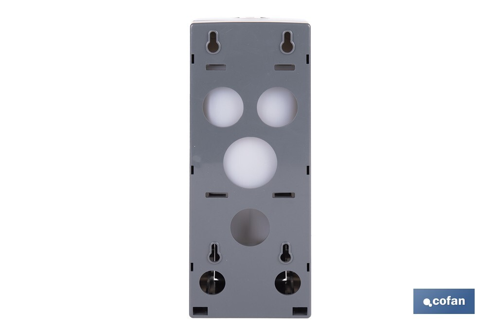 Dosificador de jabón líquido | Capacidad: 600 ml | Material: ABS resistente | Apto para uso comercial | Disponible en dos colores - Cofan