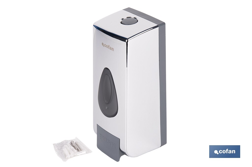 Dosificador de jabón líquido | Capacidad: 600 ml | Material: ABS resistente | Apto para uso comercial | Disponible en dos colores - Cofan