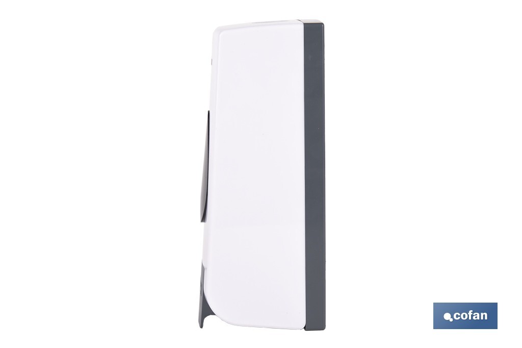 Dosificador de jabón líquido | Capacidad: 600 ml | Material: ABS resistente | Apto para uso comercial | Disponible en dos colores - Cofan