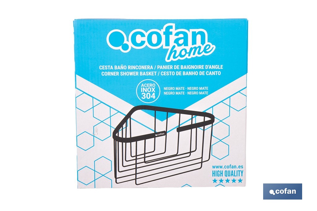  Panier de Salle de Bain | D'Angle | Fabriqué en Acier Inoxydable 304 - Cofan