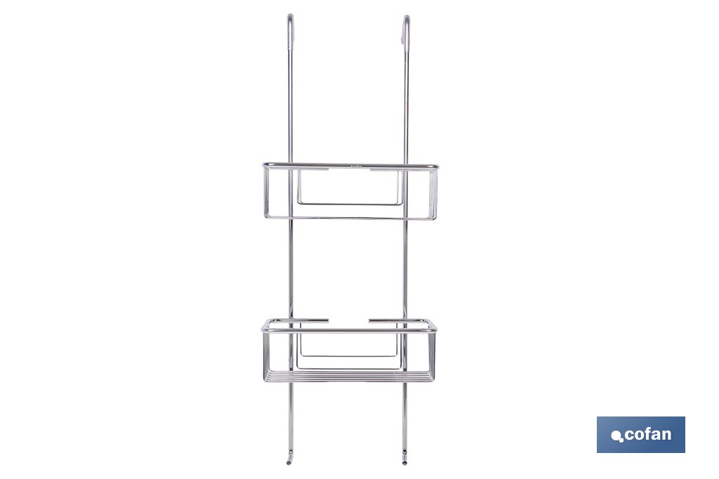 Cesta de ducha doble colgante de acero inoxidable 304 con 2 niveles | Disponible en dos acabados - Cofan