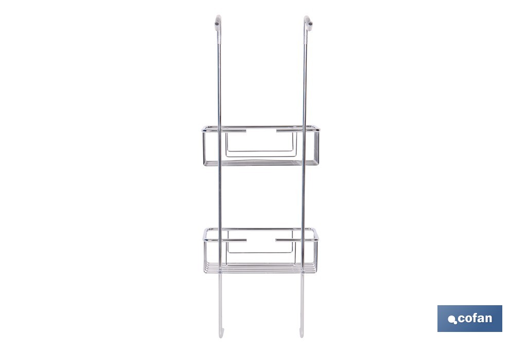 Cesta de ducha doble colgante de acero inoxidable 304 con 2 niveles | Disponible en dos acabados - Cofan