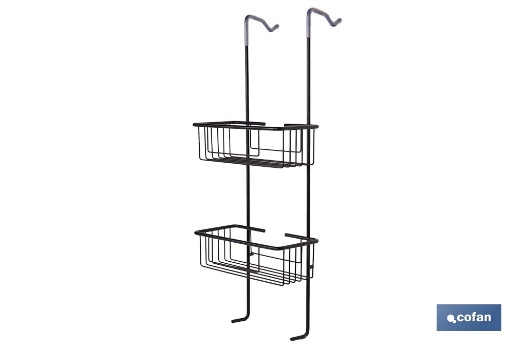 Cesta de ducha doble colgante de acero inoxidable 304 con 2 niveles | Disponible en dos acabados - Cofan
