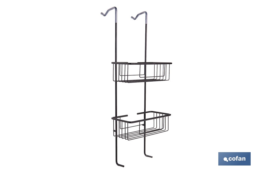 Cesta de ducha doble colgante de acero inoxidable 304 con 2 niveles | Disponible en dos acabados - Cofan