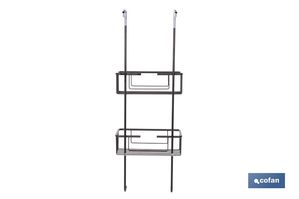 Cesta de ducha doble colgante de acero inoxidable 304 con 2 niveles | Disponible en dos acabados - Cofan
