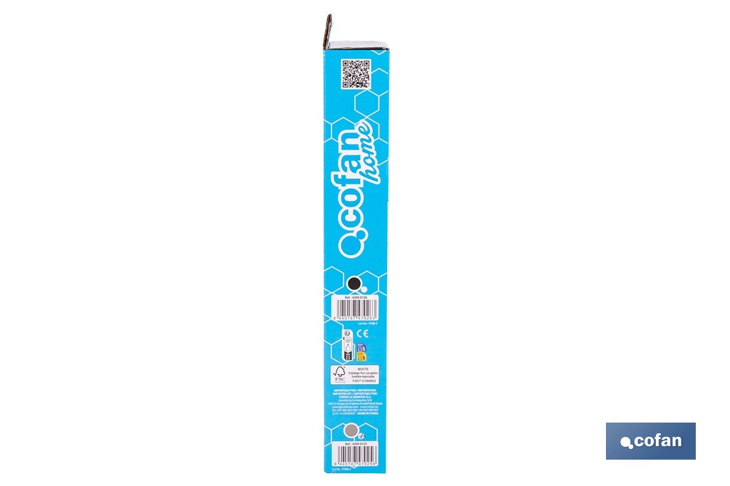 Toallero para mueble de baño con longitud de 36 cm. Dos acabados diferentes. - Cofan