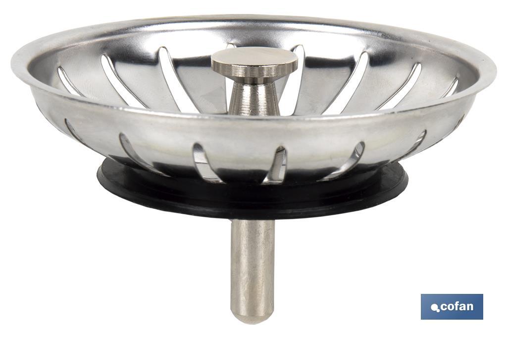 Sink Strainer Plug | 304 Stainless Steel | Kandy Model | Universal Strainer Plug - Cofan