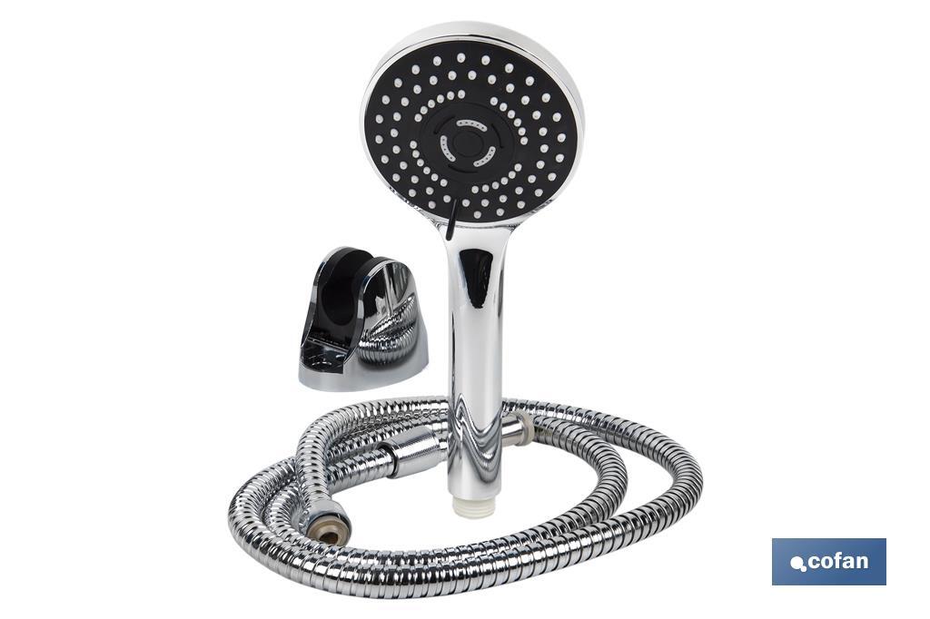 Set of shower head | Includes single-handle shower tap, bracket, hose and shower head | Handheld shower head with 5 functions  - Cofan