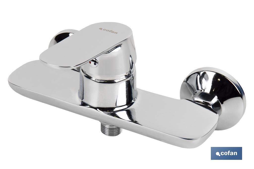 Shower mixer tap | Single-handle tap | Cartridge: 40mm | Rift Model | Brass with chrome-plated finish - Cofan