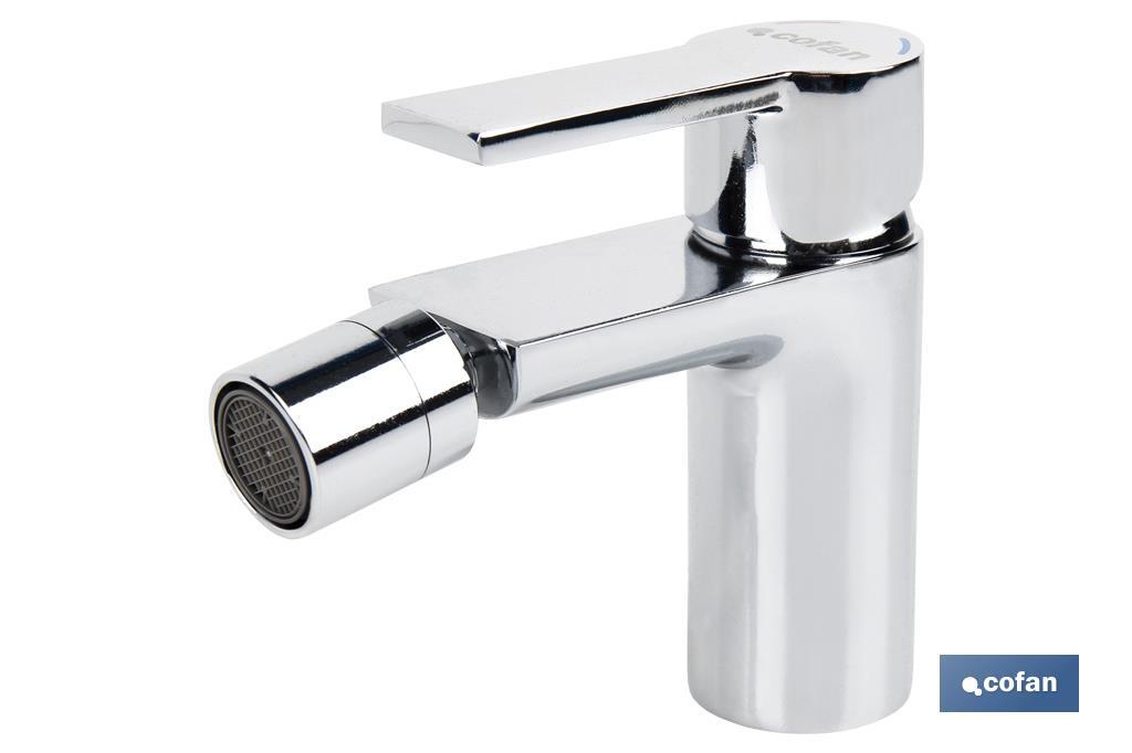 Single-Handle Bidet Mixer Tap | Size: 25mm | Matheson Model | Brass with Chrome-Plated Finish - Cofan