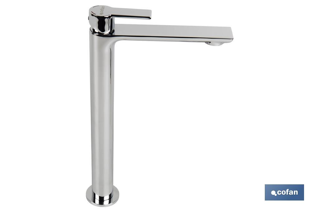 High Rise Mixer Tap | Single-Handle Tap | Size: 25mm | Matheson Model | Brass with Chrome-Plated Finish - Cofan